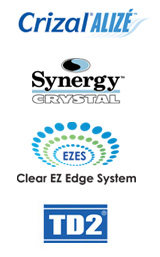 Crizal Alize, Crizal Avance , Synergy Crystal, EZ Edge System, TD2